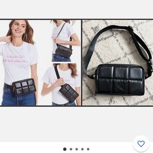 NWOT- Amanda Uprichard Quilted Faux Leather Belt Bag